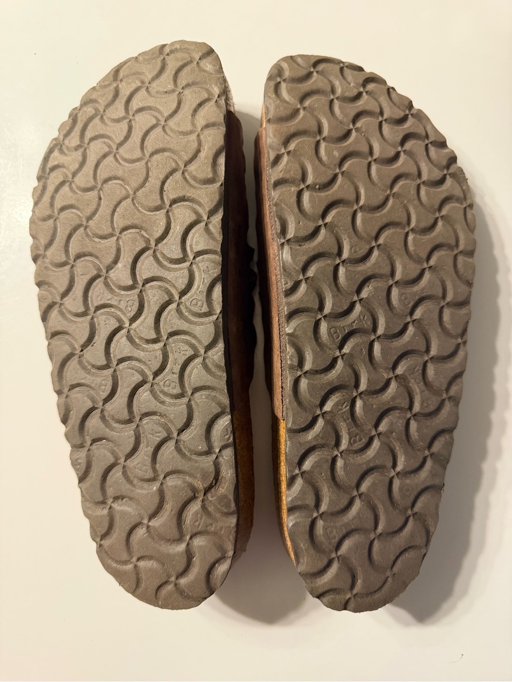 Birkenstock Women’s Brown Double Strap Suede Slide Sandals - Picture 3 of 3